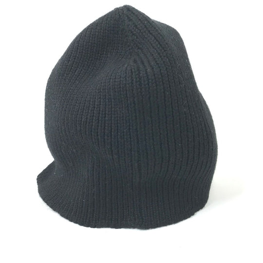 BOTTEGAVENETA Knit hat wool black BV logo mens M Used Authentic