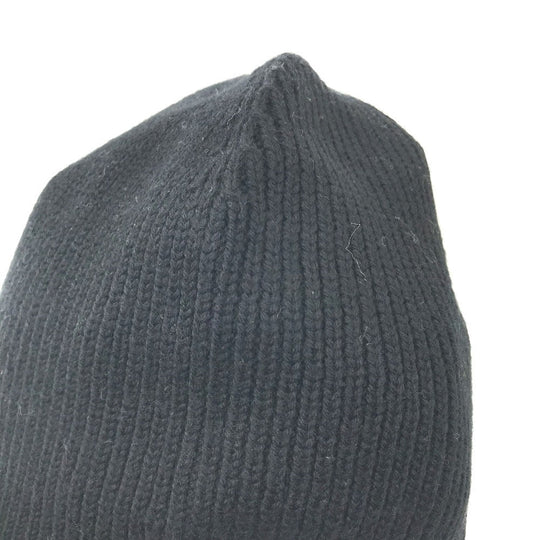 BOTTEGAVENETA Knit hat wool black BV logo mens M Used Authentic