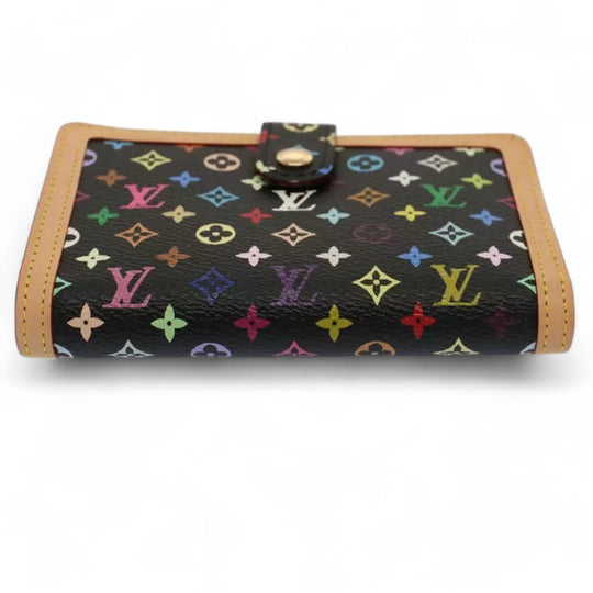 Louis Vuitton Portefeuille Viennois Wallet Multicolor Black Bifold Women's