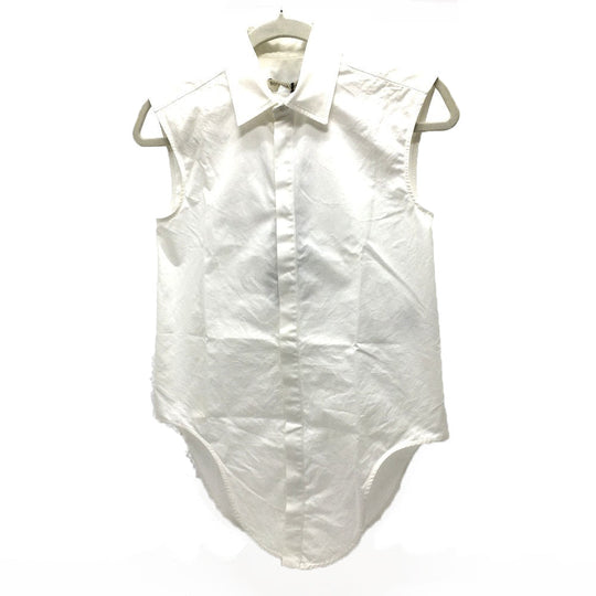 BOTTEGAVENETA Short sleeve shirt 600083VKECO cotton white Wing shirt No sleeve Women 34 Used Authentic