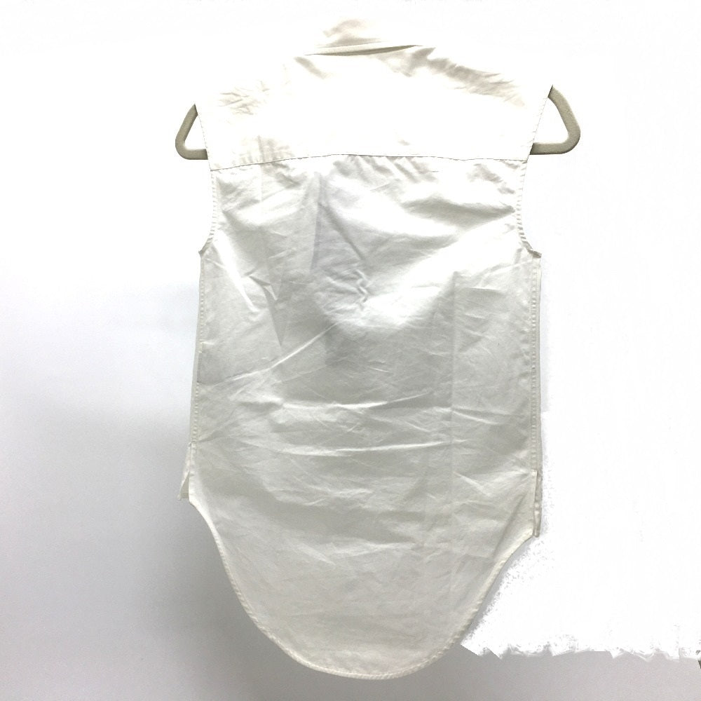 BOTTEGAVENETA Short sleeve shirt 600083VKECO cotton white Wing shirt No sleeve Women 34 Used Authentic