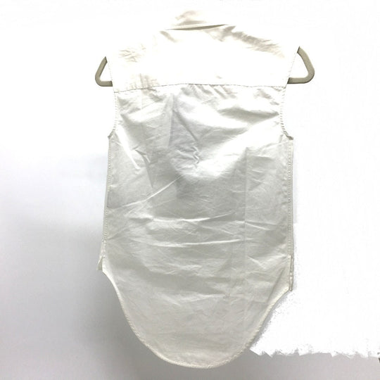 BOTTEGAVENETA Short sleeve shirt 600083VKECO cotton white Wing shirt No sleeve Women 34 Used Authentic