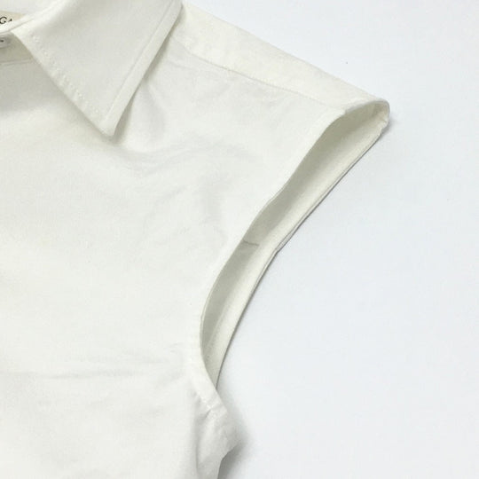 BOTTEGAVENETA Short sleeve shirt 600083VKECO cotton white Wing shirt No sleeve Women 34 Used Authentic