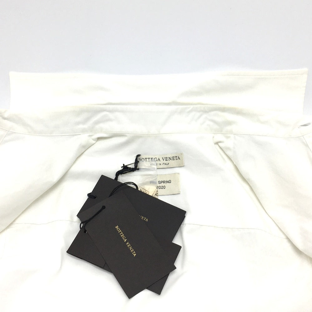 BOTTEGAVENETA Short sleeve shirt 600083VKECO cotton white Wing shirt No sleeve Women 34 Used Authentic