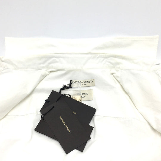 BOTTEGAVENETA Short sleeve shirt 600083VKECO cotton white Wing shirt No sleeve Women 34 Used Authentic