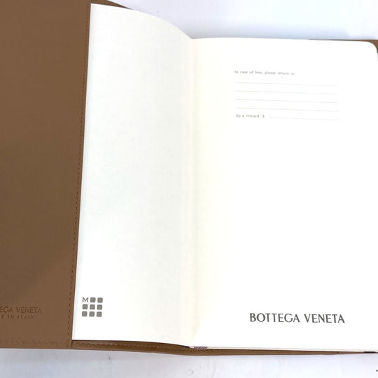 BOTTEGAVENETA Note cover 782665 leather Brown Stationery INTRECCIATO mens Used Authentic