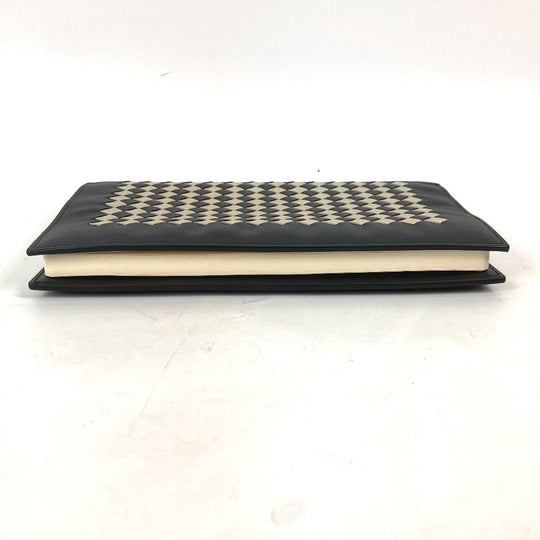 BOTTEGAVENETA Note cover leather black Memo pad Stationery INTRECCIATO mens Used Authentic