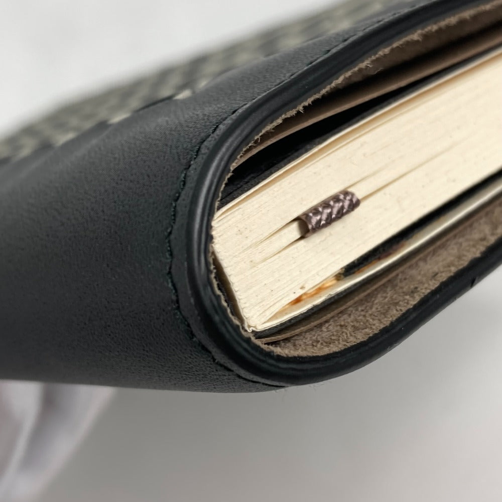 BOTTEGAVENETA Note cover leather black Memo pad Stationery INTRECCIATO mens Used Authentic