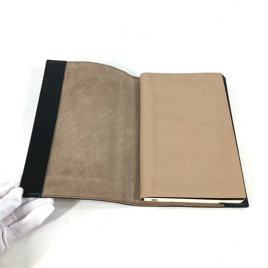 BOTTEGAVENETA Note cover leather black Memo pad Stationery INTRECCIATO mens Used Authentic