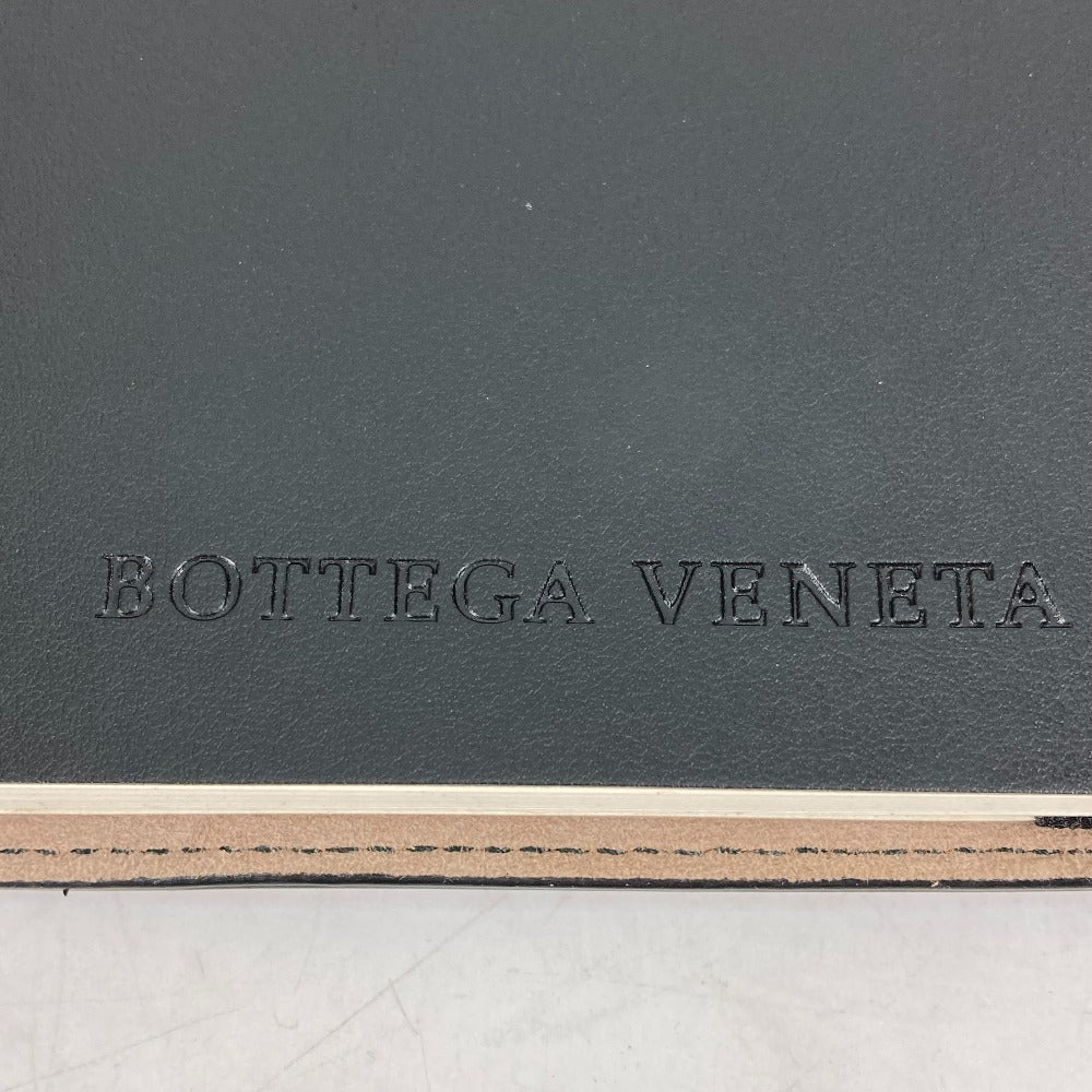 BOTTEGAVENETA Note cover leather black Memo pad Stationery INTRECCIATO mens Used Authentic