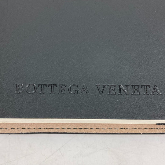 BOTTEGAVENETA Note cover leather black Memo pad Stationery INTRECCIATO mens Used Authentic