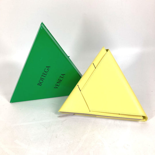BOTTEGAVENETA Note cover leather yellow Triangle triangle mens Used Authentic