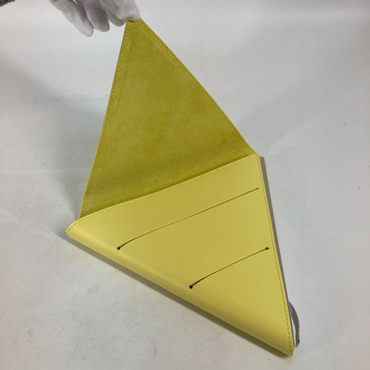 BOTTEGAVENETA Note cover leather yellow Triangle triangle mens Used Authentic