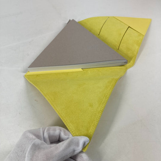 BOTTEGAVENETA Note cover leather yellow Triangle triangle mens Used Authentic