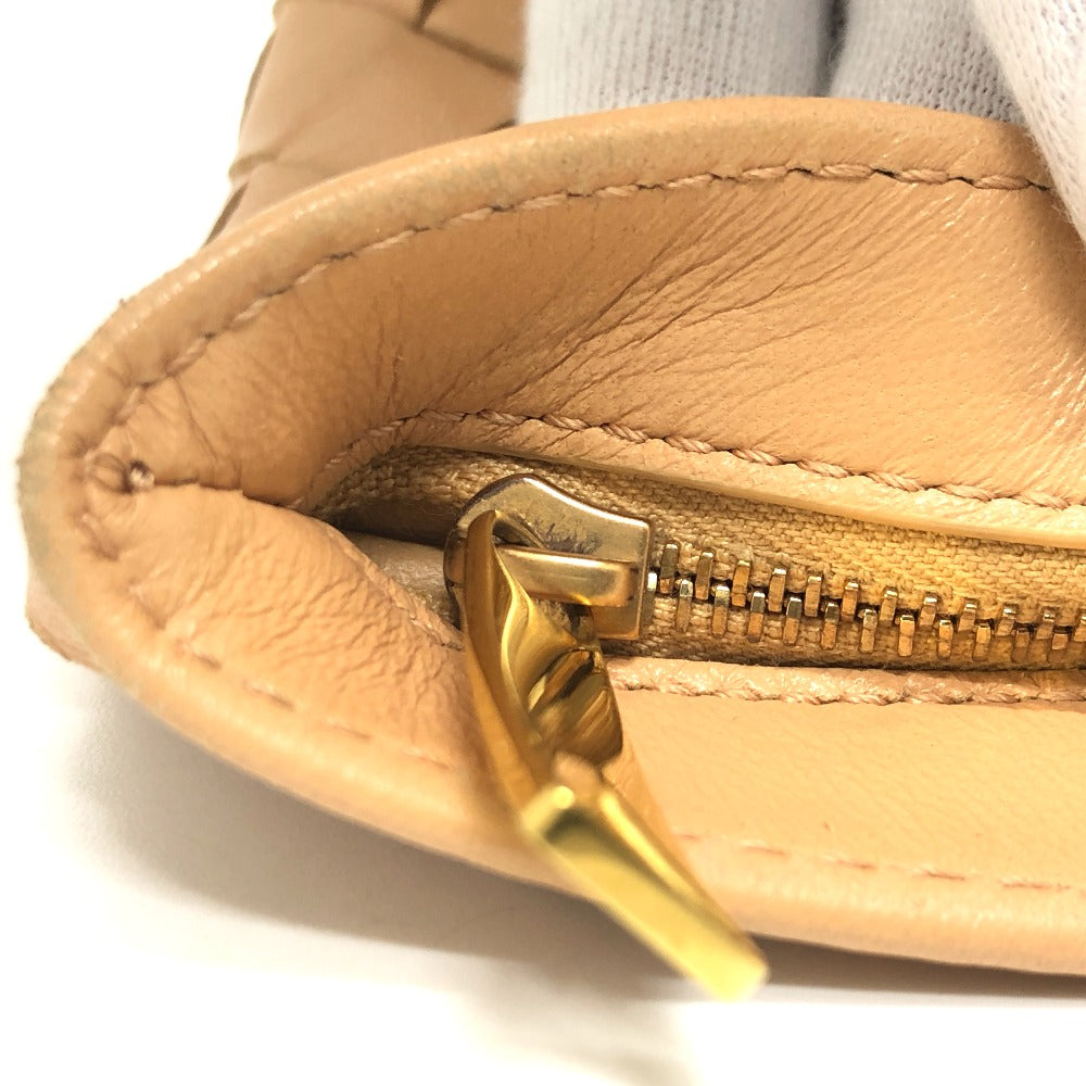 BOTTEGAVENETA Handbag 652001 leather beige INTRECCIATO Mini The Twist Women Used Authentic