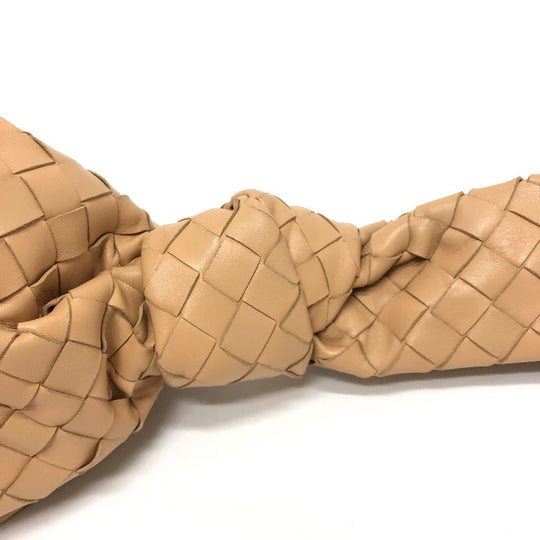BOTTEGAVENETA Handbag 652001 leather beige INTRECCIATO Mini The Twist Women Used Authentic