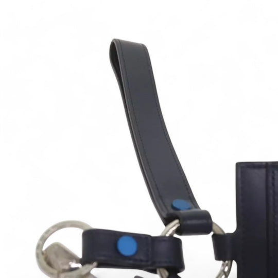 Louis Vuitton Monogram Satellite Alpha Pouch Silver Unisex Handbag with Card Holder