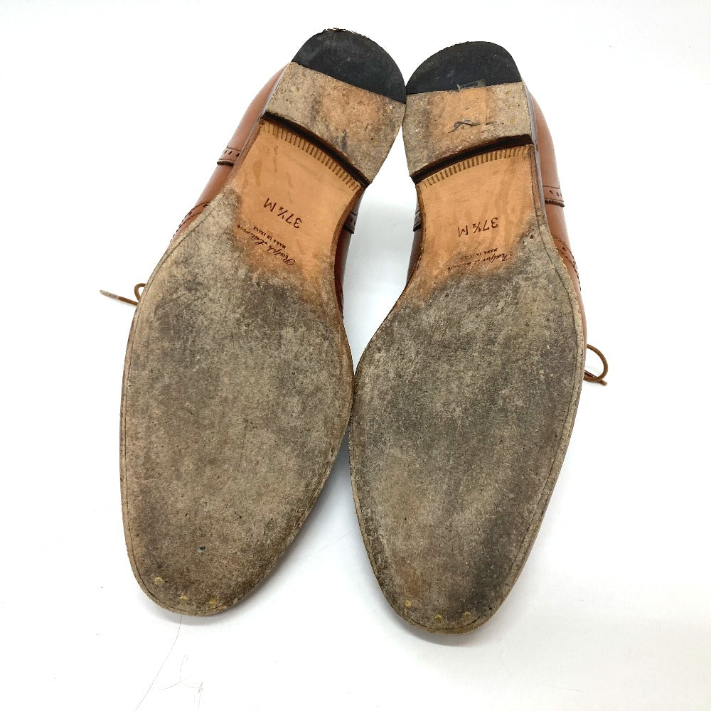RALPH LAUREN loafers leather Brown Dress Chip Women 37 1|2 (M) Used Authentic