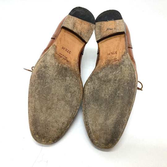 RALPH LAUREN loafers leather Brown Dress Chip Women 37 1|2 (M) Used Authentic