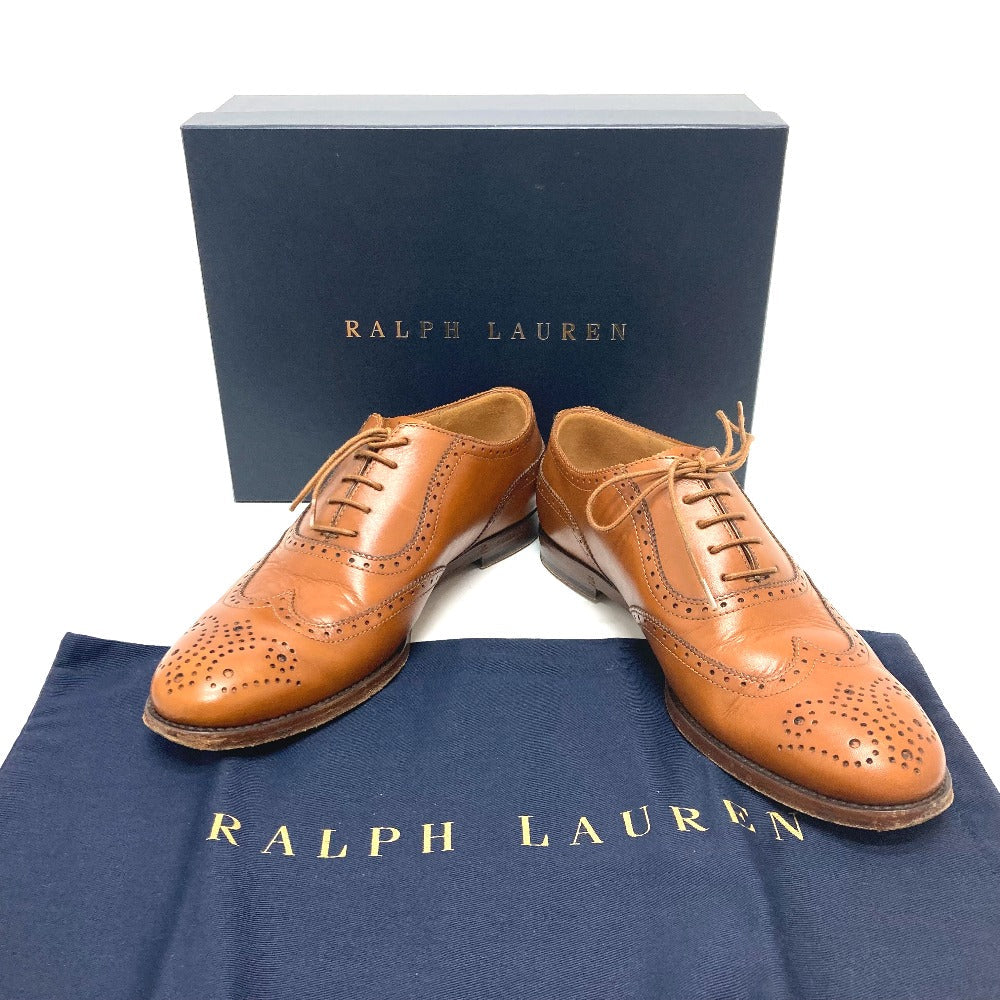 RALPH LAUREN loafers leather Brown Dress Chip Women 37 1|2 (M) Used Authentic