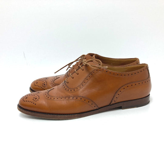 RALPH LAUREN loafers leather Brown Dress Chip Women 37 1|2 (M) Used Authentic