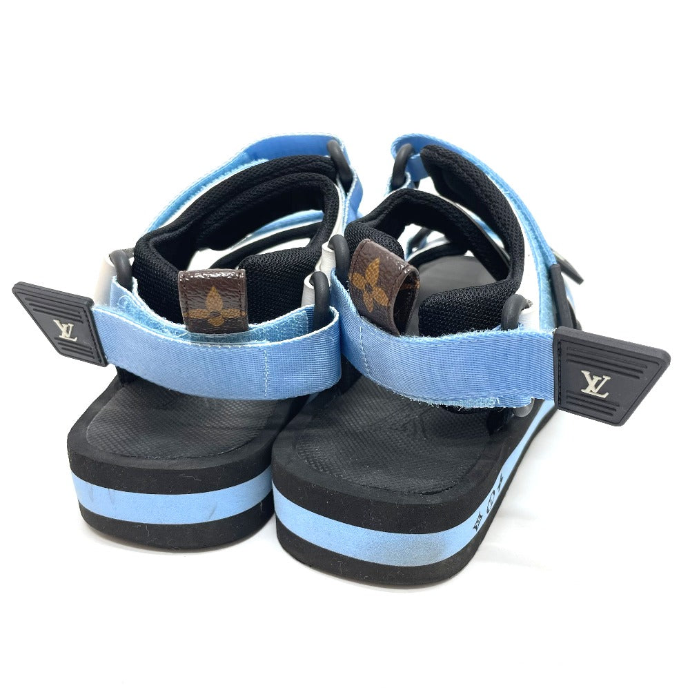 LOUIS VUITTON Sandals 1A8GK0 Nylon, Mixed Materials blue Loco Velcro Arcade Line Women 37 Used Authentic