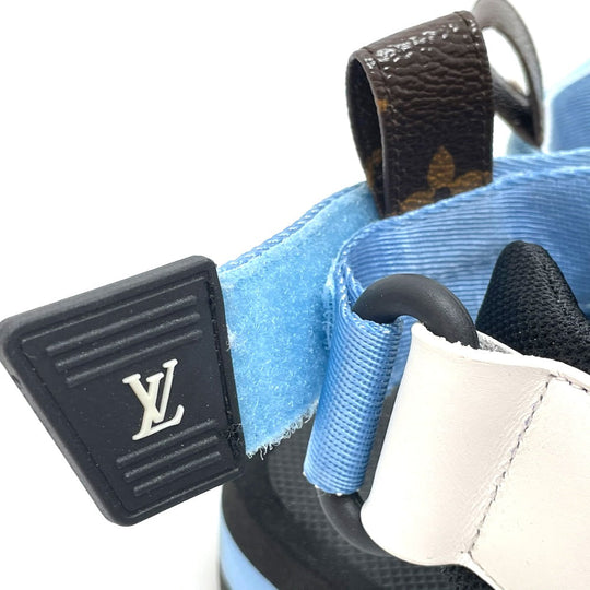 LOUIS VUITTON Sandals 1A8GK0 Nylon, Mixed Materials blue Loco Velcro Arcade Line Women 37 Used Authentic