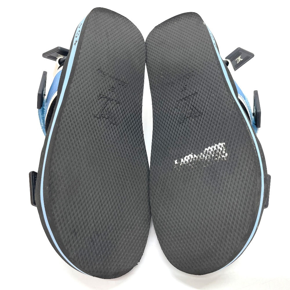 LOUIS VUITTON Sandals 1A8GK0 Nylon, Mixed Materials blue Loco Velcro Arcade Line Women 37 Used Authentic