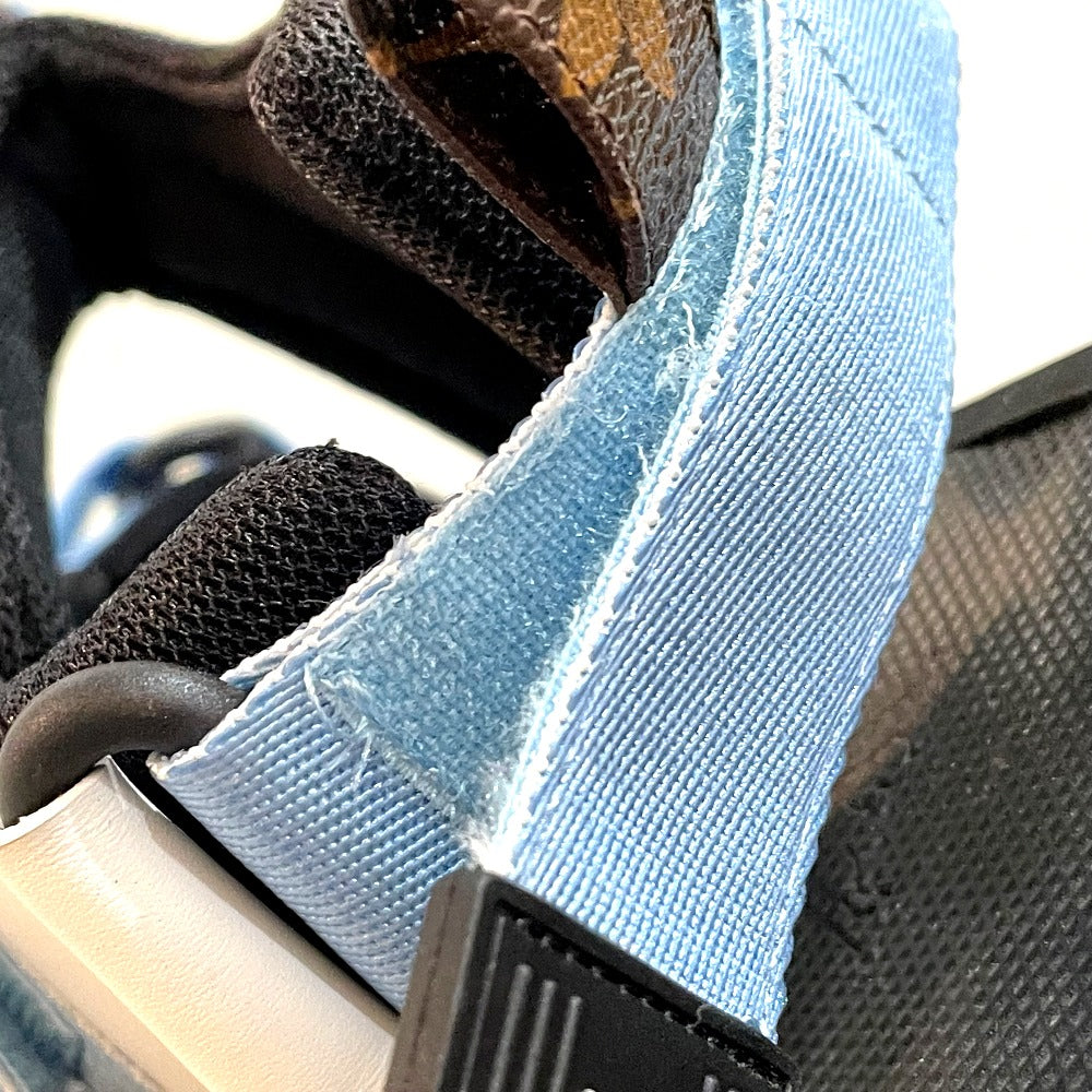 LOUIS VUITTON Sandals 1A8GK0 Nylon, Mixed Materials blue Loco Velcro Arcade Line Women 37 Used Authentic