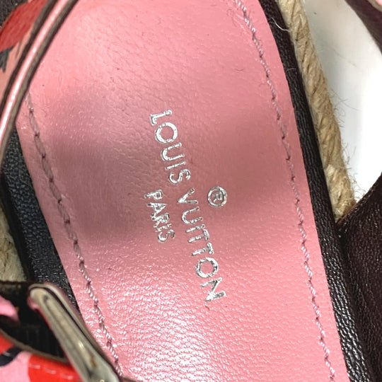 LOUIS VUITTON Sandals Monogram canvas pink Monogram Jungle dot Women 36 Used Authentic
