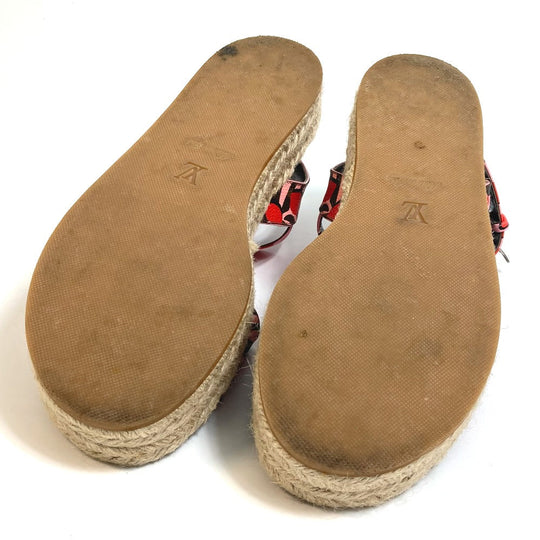 LOUIS VUITTON Sandals Monogram canvas pink Monogram Jungle dot Women 36 Used Authentic