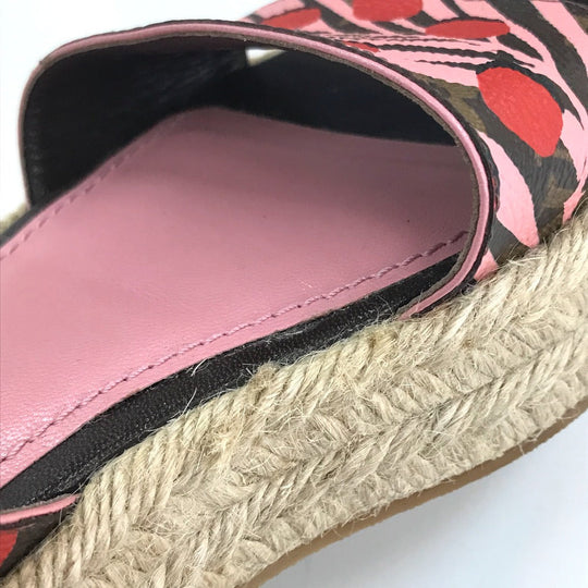 LOUIS VUITTON Sandals Monogram canvas pink Monogram Jungle dot Women 36 Used Authentic
