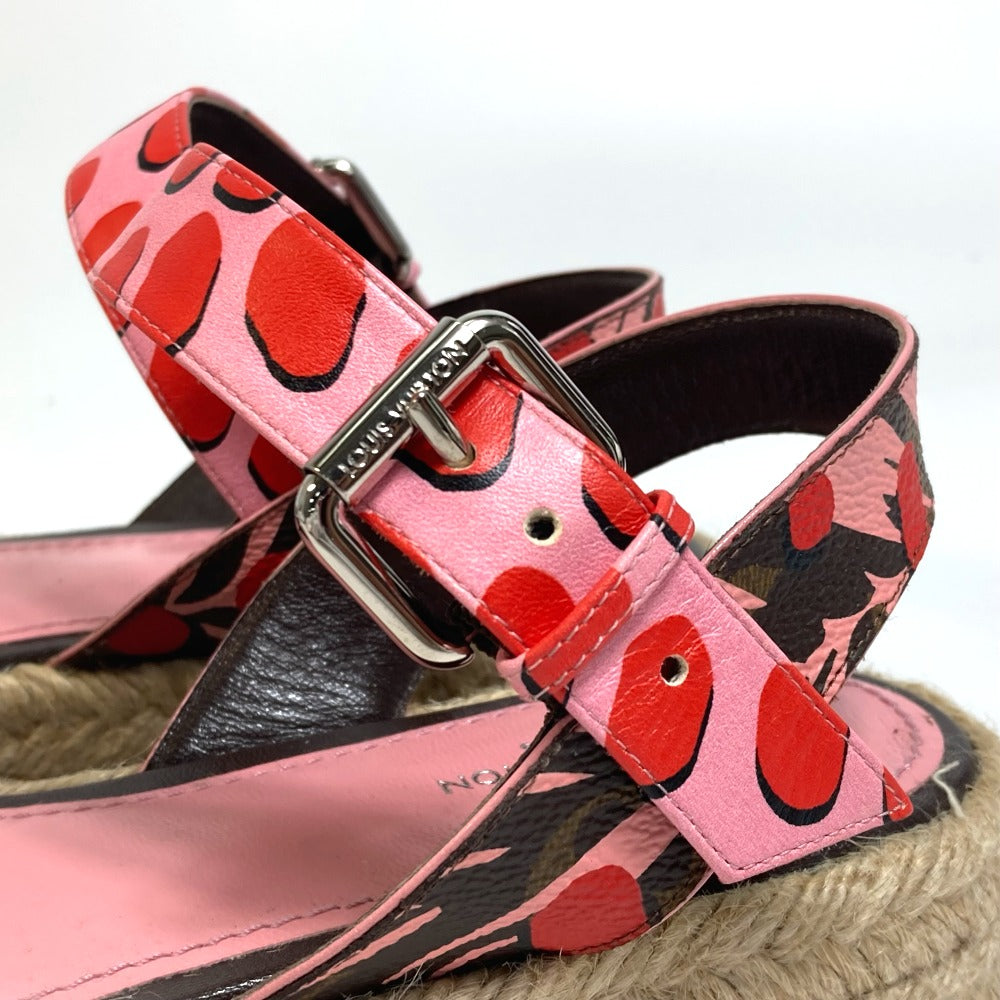 LOUIS VUITTON Sandals Monogram canvas pink Monogram Jungle dot Women 36 Used Authentic