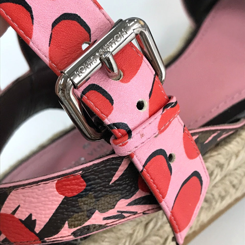 LOUIS VUITTON Sandals Monogram canvas pink Monogram Jungle dot Women 36 Used Authentic
