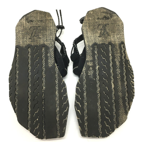 LOUIS VUITTON Sandals Canvas, Wood, Canvas x Wood black savanna line outdoor/belt mens 5 Used Authentic