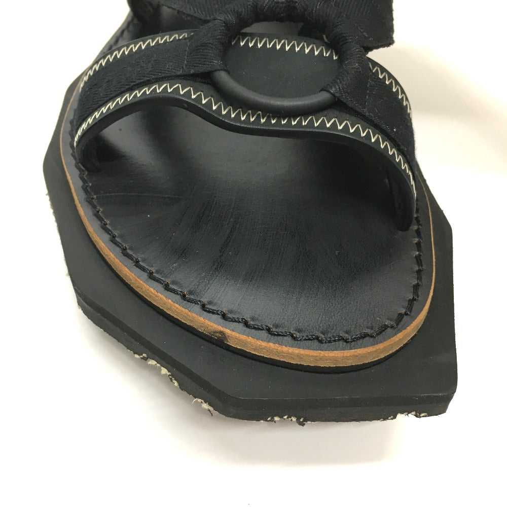 LOUIS VUITTON Sandals Canvas, Wood, Canvas x Wood black savanna line outdoor/belt mens 5 Used Authentic