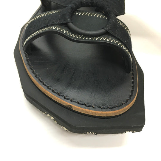 LOUIS VUITTON Sandals Canvas, Wood, Canvas x Wood black savanna line outdoor/belt mens 5 Used Authentic