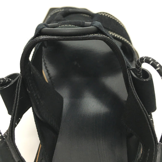 LOUIS VUITTON Sandals Canvas, Wood, Canvas x Wood black savanna line outdoor/belt mens 5 Used Authentic