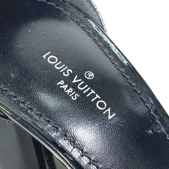 LOUIS VUITTON Sandals Monogram canvas, enamel, Monogram canvas enamel Brown Monogram Silhouette line Women 34 1/2 Used Authentic