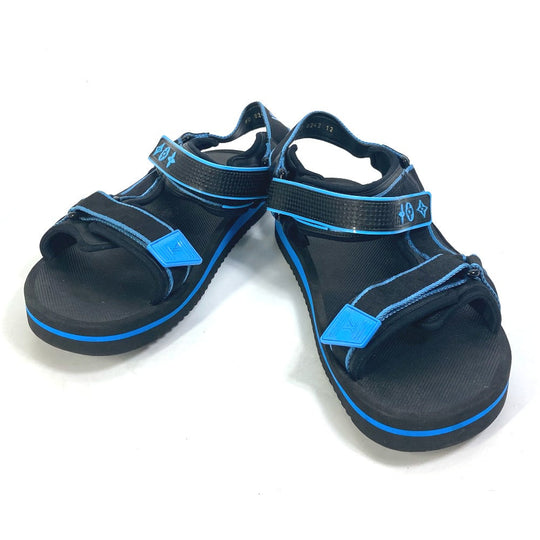 LOUIS VUITTON Sandals 1AA4GJ rubber black logo Panama Line Sandals mens 12 Used Authentic