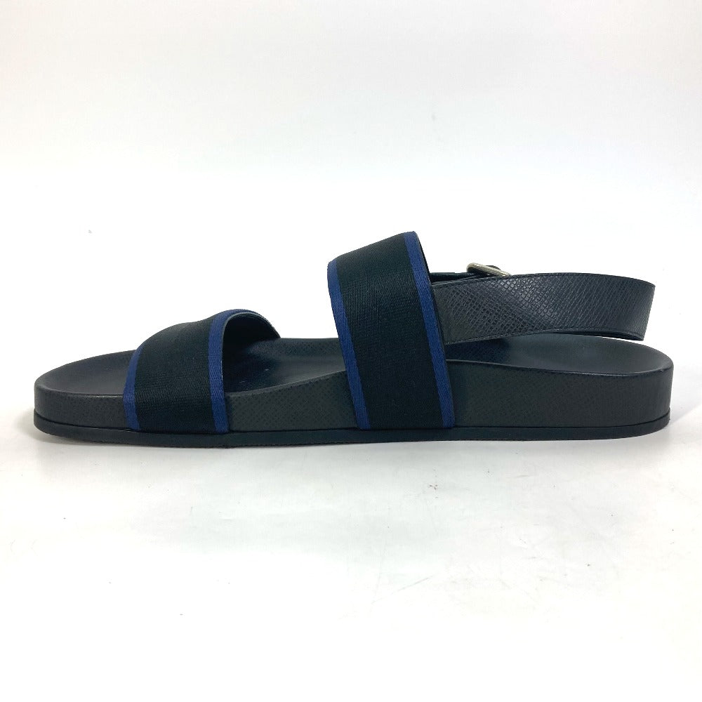 LOUIS VUITTON Sandals Taiga Leather black Mirabeau line mens 8 Used Authentic