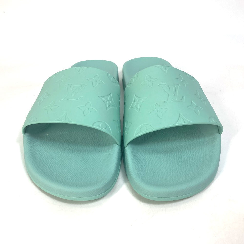 LOUIS VUITTON Sandals rubber Green type Monogram Waterfront mens 9 Used Authentic