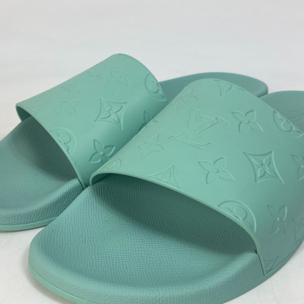 LOUIS VUITTON Sandals rubber Green type Monogram Waterfront mens 9 Used Authentic
