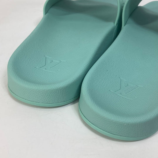 LOUIS VUITTON Sandals rubber Green type Monogram Waterfront mens 9 Used Authentic
