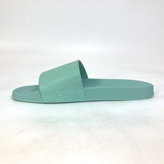 LOUIS VUITTON Sandals rubber Green type Monogram Waterfront mens 9 Used Authentic