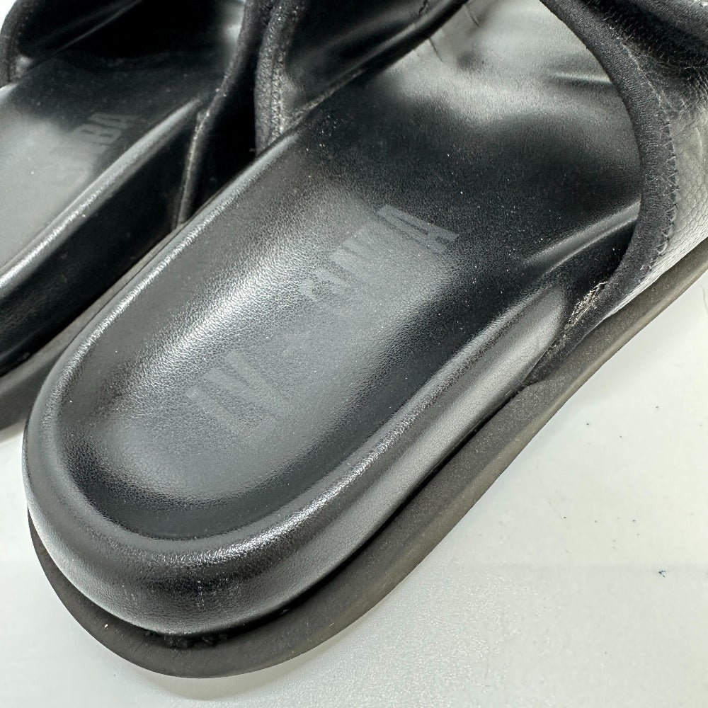 LOUIS VUITTON Sandals leather black NBA collaboration Miami Line Mules mens 6 Used Authentic