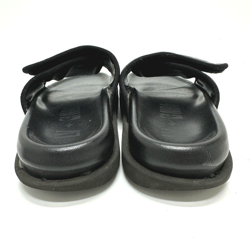LOUIS VUITTON Sandals leather black NBA collaboration Miami Line Mules mens 6 Used Authentic