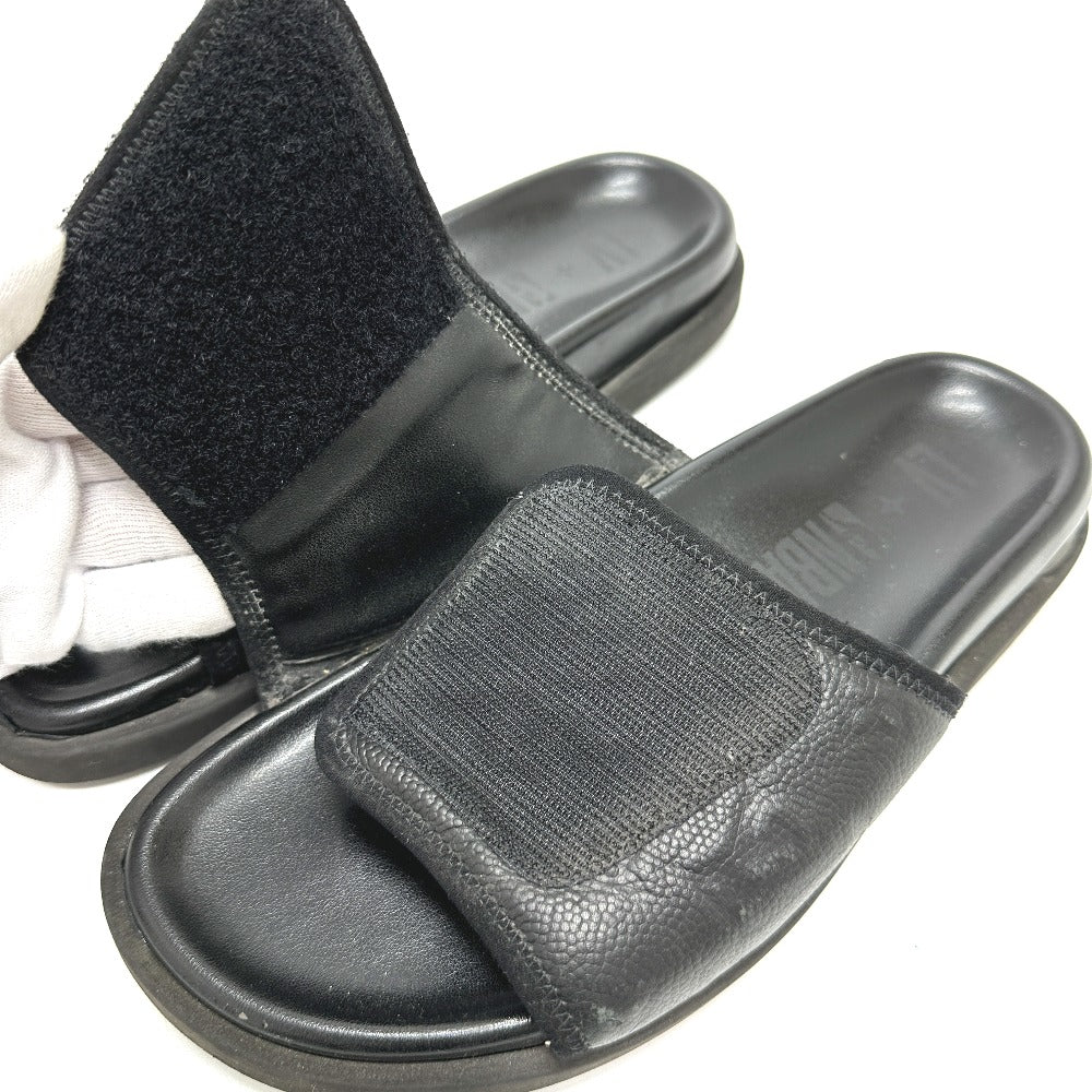 LOUIS VUITTON Sandals leather black NBA collaboration Miami Line Mules mens 6 Used Authentic