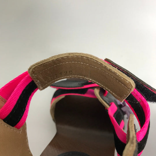 LOUIS VUITTON Sandals Wood pink fringe with tassels Women 37 Used Authentic