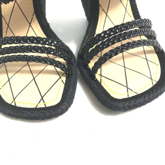 LOUIS VUITTON Sandals leather Red Tribal mask collection Wedge sole monogram Women 35 Used Authentic